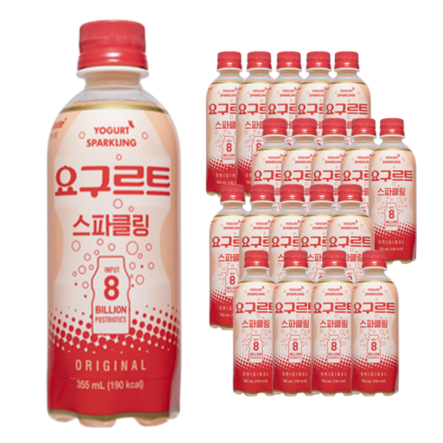Jeong _ Beulringbuseuteo Yogureuteu Tansan Seupakeulring 355 ml/ Bottles , 10 Pack , 355 ml (한정특가_블링부스터 요구르트 탄산 스파클링 355ml/병, 10개, 355ml)