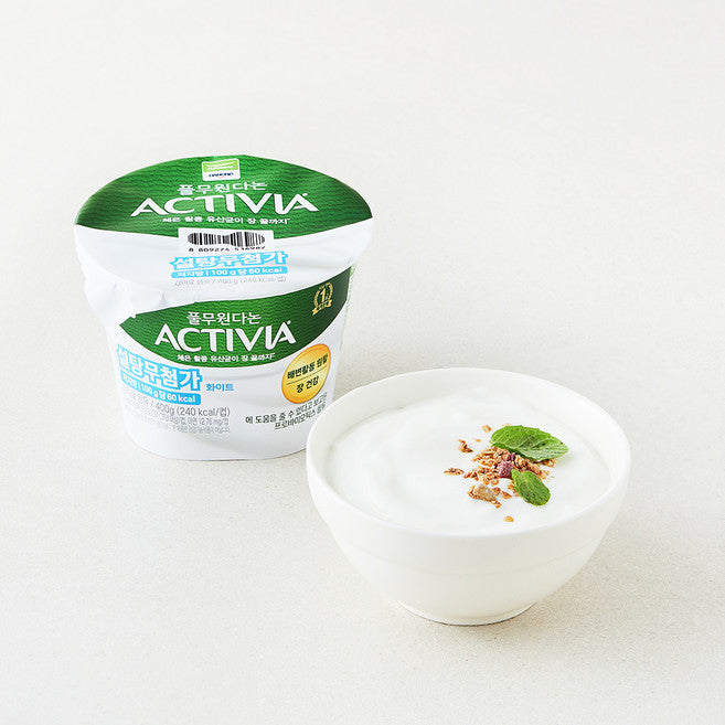 Pulmuone Aektibia Seoltang Additive-Free White , 400 g, 1 Pack (풀무원 액티비아 설탕무첨가 화이트, 400g, 1개)
