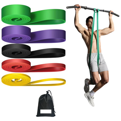 BELLE Teokgeol Puleopbaendeu 1+2+3+4+5 Dangye Set , 1 Pack , Yellow+Red+Black+Purple+Green (턱걸 풀업밴드 단계)
