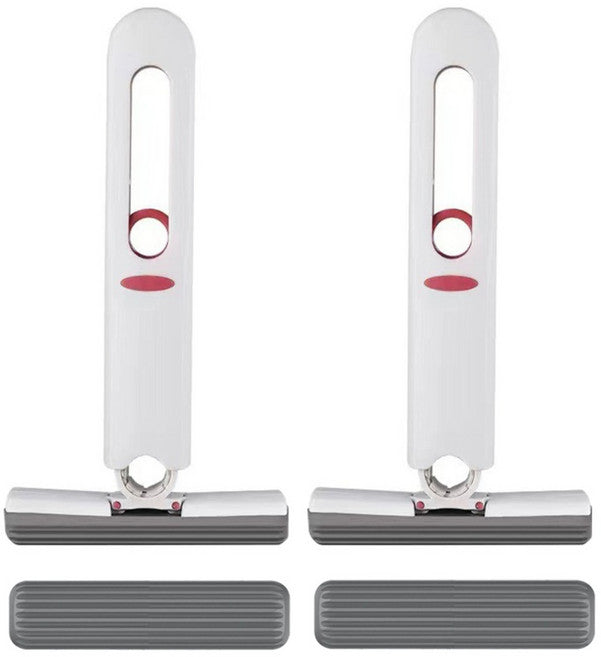 Kkalkkeumpeulreoseu Dayong Jeopsik Seukwiji Mini Mildae Geolre , 2 Pack (깔끔플러스 다용 접식 스퀴지 밀대 걸레)