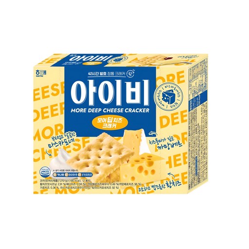 Haitai Je Abi Moeo Deep Cheese Cracker , 270 g, 1 Pack (제 아비 모어)