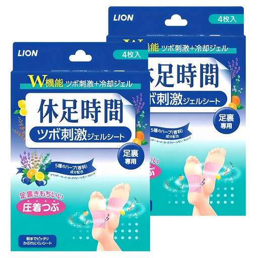 Hyujoksigan Jiap Jageuk Kulringsiteu , 4 Pack , 2 Pack (휴족시간 지압 자극 쿨링시트)