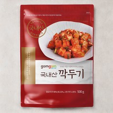 Gomgom Domestic Kkakdugi ( Chilled ), 500 g, 1 Pack (곰곰 국내산 깍두기 (냉장), 500g, 1개)