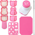 Dongmul Jumeok Rice Gimpeonchi Gansikmandeulgi Set , Pink , 1 Set (동물 주먹밥 김펀치 간식만들기 세트, 핑크, 1세트)