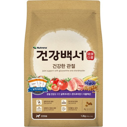 Nyuteurinageongangbaekseo Gangaji Gineungseong Saryo , Ppyeo / Gwanjeolganghwa , 1.2 kg, 1 Pack (뉴트리나건강백서 강아지 기능성 사료 뼈 관절강화)