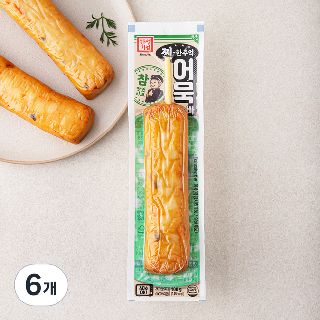 Seonggieop Jjin Chueok Fish Cake Ba , 100 g, 6 Pack (성기업 찐 추억 바)