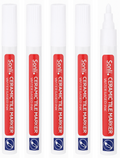 Keuraenbeurang Sseuksaksseukssak Large Size Selpeusigong Ta Julnun Makeopen , White , 5 Pack (크랜브랑 쓱삭쓱싹 셀프시공 타 줄눈 마커펜)