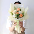 Mori & Johwa Tipani Morning Rose Binukkot Kkotdabal So , Yellow , 1 Pack (모리 조화 티파니 비누꽃 꽃다발 소)