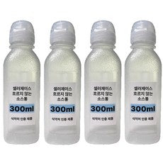 Selreojeseu Heureujianh Geokku Soseu Whole (3 p) + Soseu Whole (1 p), 4 Pack , 300 ml ([셀러제이스] 흐르지않는 거꾸로 소스통 (3p) + 소스통 (1p), 4개, 300ml)