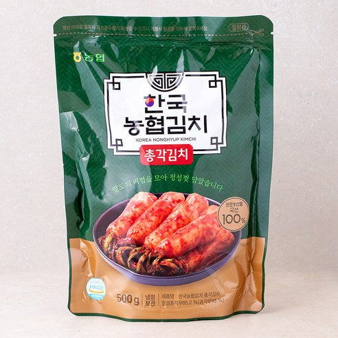Guk Nonghyup Kimchi Chonggak Kimchi , 500 g, 1 Pack (한국농협김치 총각김치, 500g, 1개)