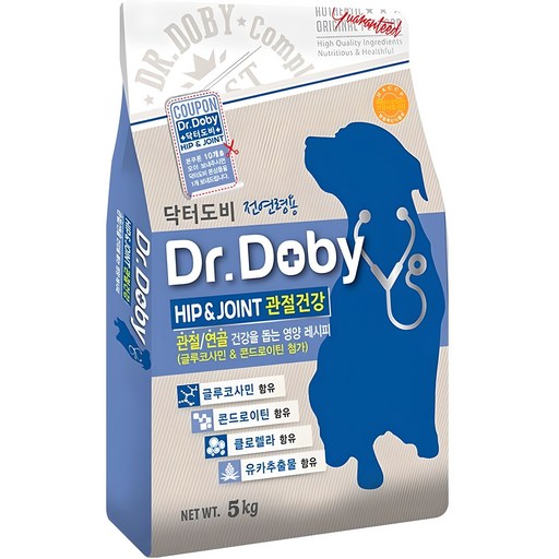 Dakteobi Gangaji Gineungseong Saryo , Ppyeo / Gwanjeolganghwa , 5 kg, 1 Pack (닥터비 강아지 기능성 사료 뼈 관절강화)