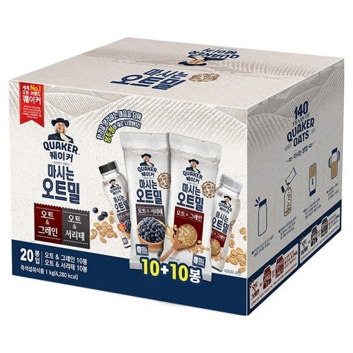 Kwekeo Masi Oteumil Geurein Seoritae Nat Bag Pack , 50 g, 20 Pack (퀘커 마시 오트밀 그레인 서리태 낱)