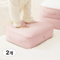 Ribeujen Bul Jeongri Apchuk Pouch , 2 Pack , Pink (리브젠 이불 정리 압축 파우치, 2개, 핑크)