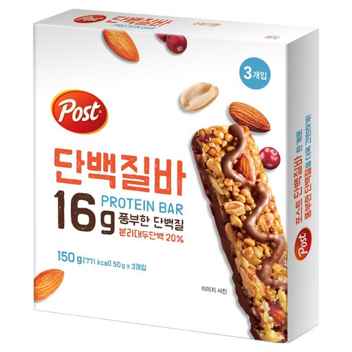 Packets Seuteu Protein Ba 3 p, 150 g, 1 Pack (스트 바)