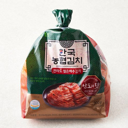 Guk Nonghyup Kimchi Jeonra Sseoleun Pear Chu Kimchi , 900 g, 1 Pack (한국농협김치 전라도 썰은배추김치, 900g, 1개)