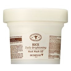 Skinfood Rice Deri Beu Lightning Wash Opeu Mask Pack 210 g, 1 Pack , 1 Pack (스킨푸드 라이스 데일리 브라이트닝 워시오프 마스크팩 210g, 1개입, 1개)