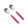 Raonnuri Pikmi Color Bejik Adong Spoon , Hot Pink , Danpum , 2 Pack (라온누리 픽미 컬러 베이직 아동 숟가락, 핫핑크, 단품, 2개)
