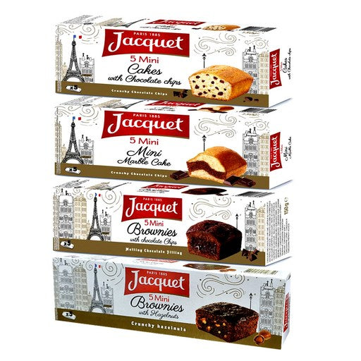 Jake Mini Beurauni Keik 4 Types Set ( Mini Beurauni + Hejeulneotbeurauni + Choco Chip Keik + Mabeulkeik ), 150 g, 1 Pack (자케 브라우니 케익 헤즐넛브라우니 마블케익)
