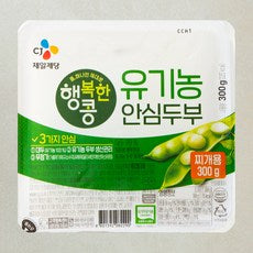Haengbokkong Organic Tofu Jji Pack Yong , 300 g, 1 Pack (행복한콩 유기농 두부 찌개용, 300g, 1개)