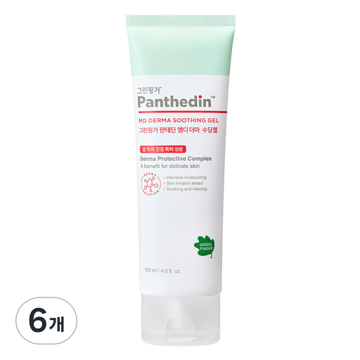 Green Pinggeo Pantedin Emdi Deoma Sudingjel , 120 ml, 6 Pack (핑거 판테딘 엠디 더마 수딩젤)
