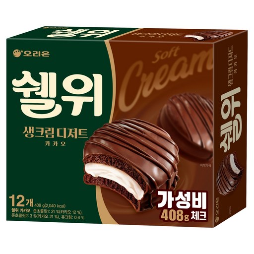 Orion Swelwi Kakao , 1 Pack , 408 g (쉘위 카카오)