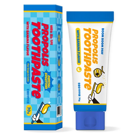Bumbum Packets Ban Ryo Dongmul Propolis Hyoso Bareu Chiyak Banana Scent , 70 g, 1 Pack , 1 Pack (붐붐 반 동물 효소 바르 치약)