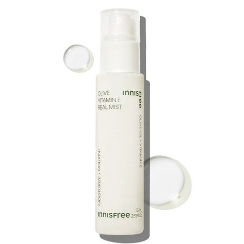 Innisfree Olribeu Vitamin E Rieol Oil Mist , 1 Pack , 75 ml (이니스프리 올리브 비타민 E 리얼 오일 미스트, 1개, 75ml)