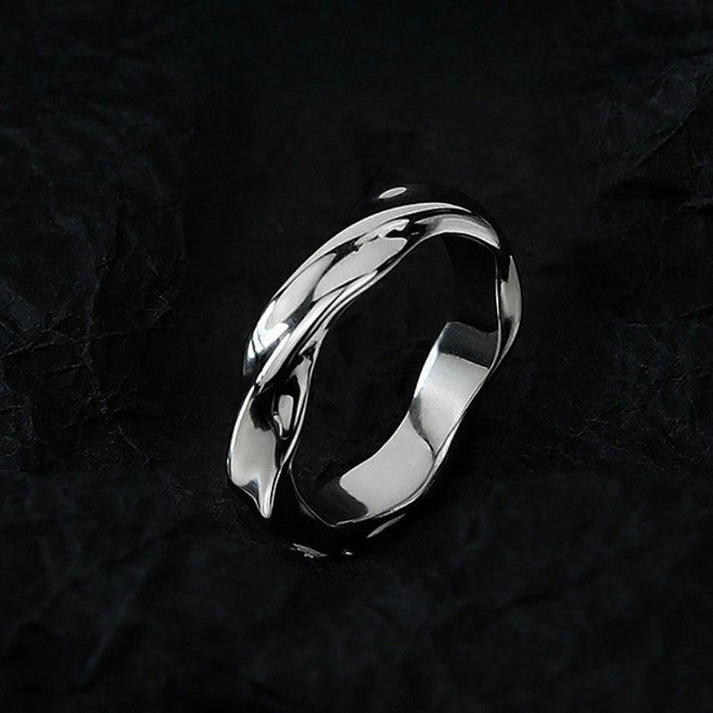 Namseong Deri Banji Moebiuseu Teuwiseuteu Simpeul Ring (남성 데리 반지 뫼비우스 트위스트 심플 링)