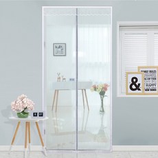 Dasyap Chehyeongjaseok Bangmun Hyeongwan Mogi Sheets , White (다샵 일체형자석 방문 현관 모기장, 화이트)
