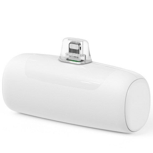 Bini Gosok Charging Kinghyeong Mini Chehyeong Bojo Pear Teori 5000 mAh, White , 8 Pin 1 Pack (비니 고속 충전 도킹형 미니 일체형 보조배터리 5000mAh, 화이트, 8핀 1개)