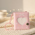 Ribeuon Hateu Kiring Mini Daeori Packets Tokadeu Sunap PVC Daeori , 1 Pack , Pink (리브온 하트 키링 다어리 토카드 수납)